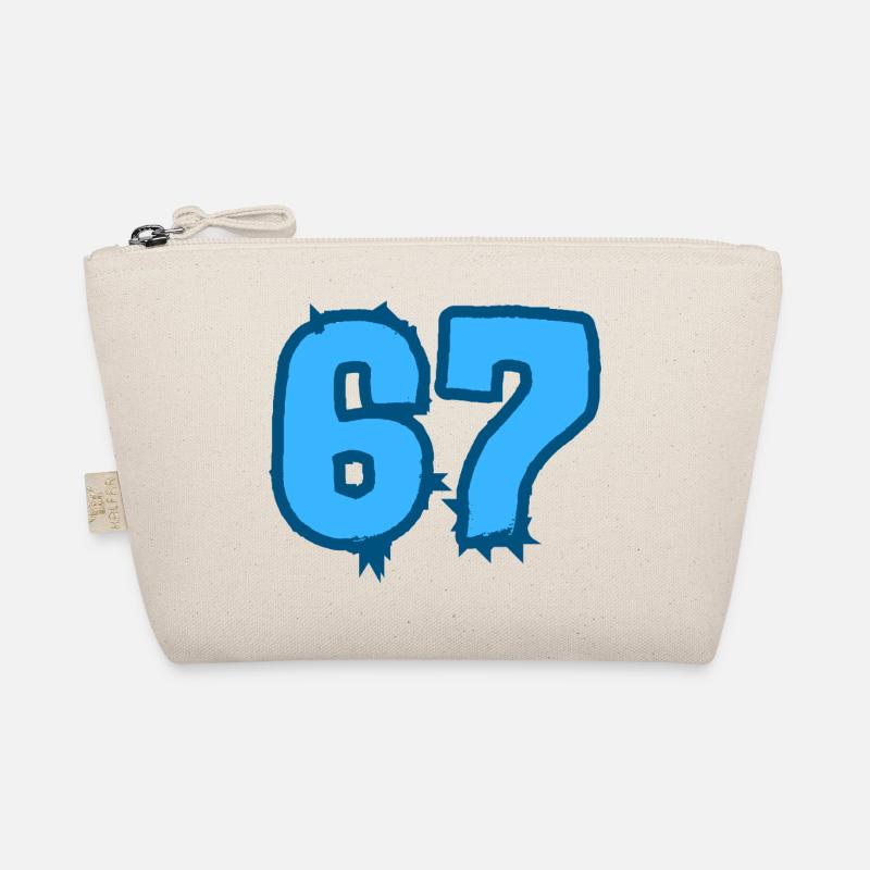 67 Numéro Bleu Bas-Rhin Design Minimaliste Meme Trousse biologique