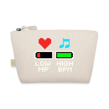 LOW MP HIGH BPM Pixel Art Gaming Musique - Trousse biologique - nature - Devant