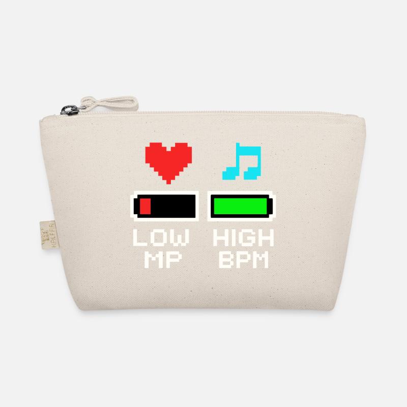 LOW MP HIGH BPM Pixel Art Gaming Music Organic Pouch