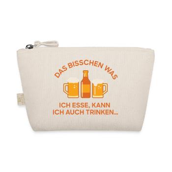 Bier Trio Spruch: Was ich esse, trinke ich einfach - Bio-Täschchen - Natur - Vorne