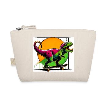 Dinosaure sur Skateboard - Trousse biologique - nature - Devant