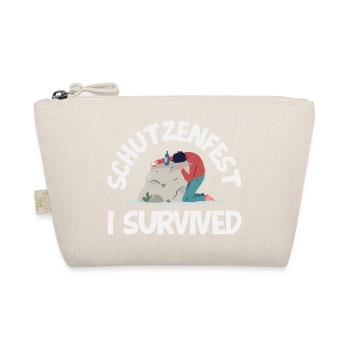 Lustiger Schützenfest I Survived Spruch - Bio-Täschchen - Natur - Vorne