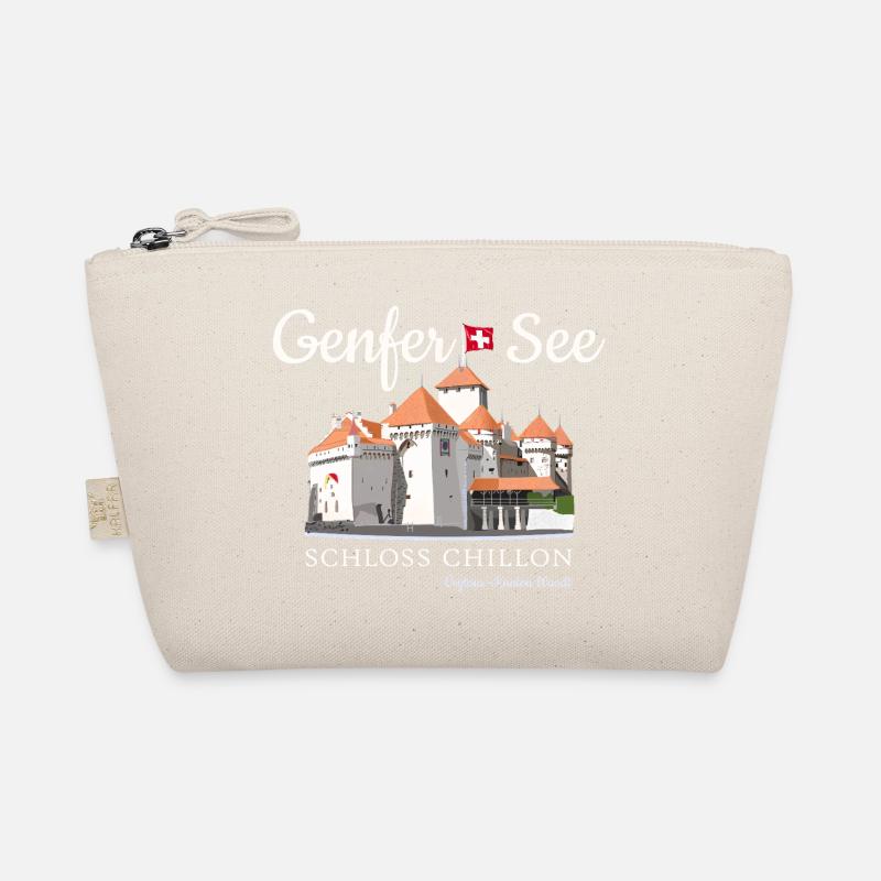 Lac Léman, dessin à la main du château de Chillon, Suisse Trousse biologique