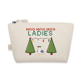 HooHooHoo Damen Pixel Weihnacht - Bio-Täschchen - Natur - Vorne