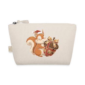 Winterfreude Eichhörnchen Geschenk - Bio-Täschchen - Natur - Vorne
