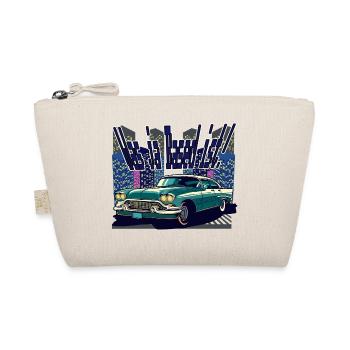Retro Neon City Car 1950s Style (Based!) - Organic Pouch - nature - Front