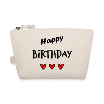 HAPPY BIRTHDAY. CHRISTMAS. YEAR. ANNIVERSARY - Organic Pouch - nature - Front