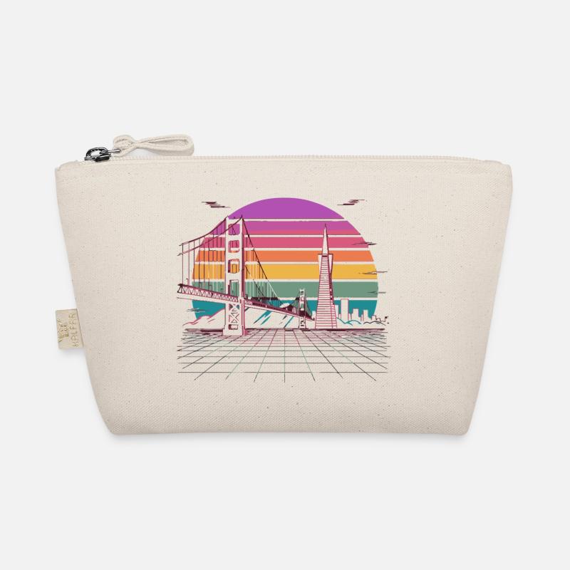 Rainbow Bridge Neon Skyline San Francisco Trousse biologique