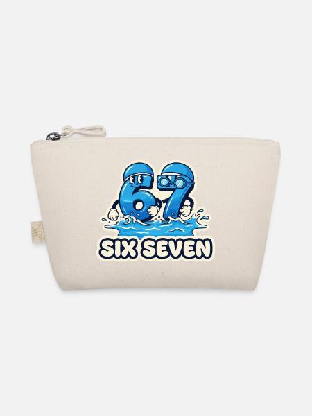 67 Meme Sechs Sieben Schwimmen Lustig Geschenk - Bio-Täschchen - Natur