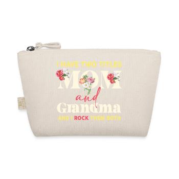 Mom and Grandma Floral Rock Duo - Organic Pouch - nature - Front
