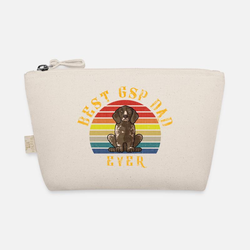 Best GSP Dad Ever German Shorthaired Pointer Retro Organic Pouch