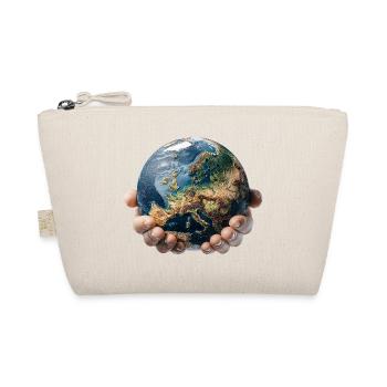 Earth in Hands: Global Responsibility - Organic Pouch - nature - Front