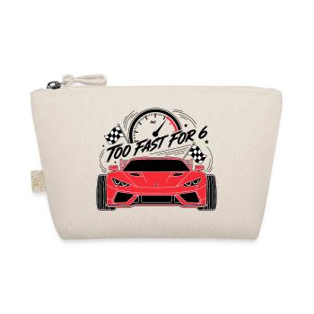 Too Fast For 6 Red Racing Car - Organic Pouch - nature - Front