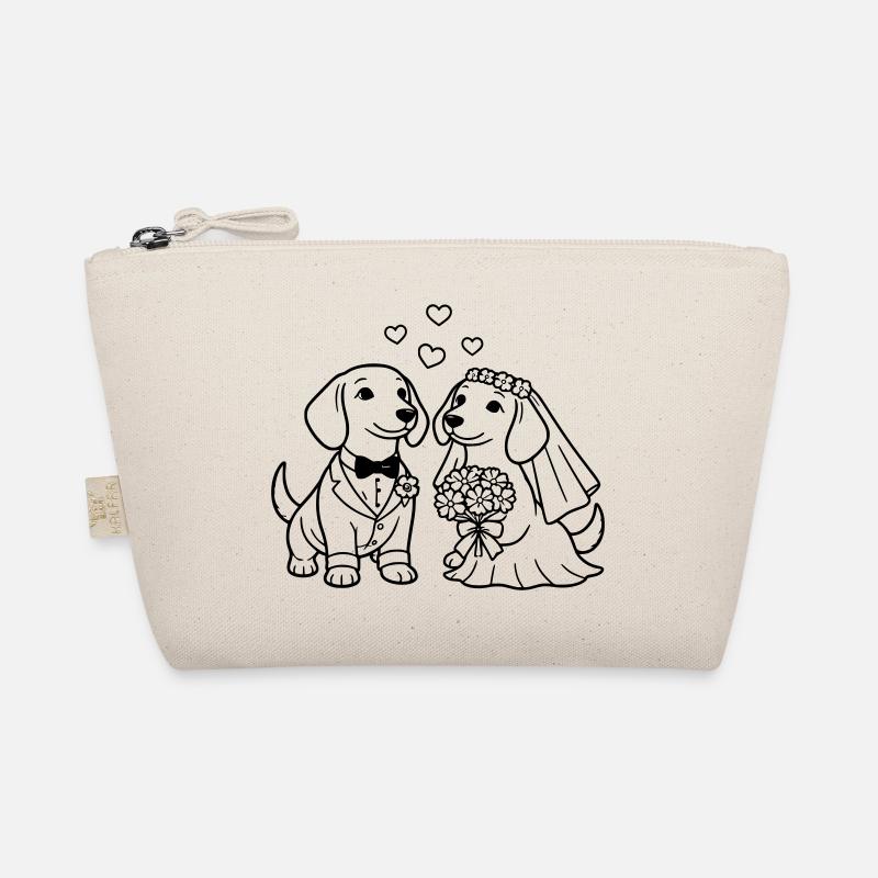 Mariage des teckels Dessin minimaliste au trait Trousse biologique