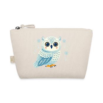 Winter Owl in Snowflakes - Organic Pouch - nature - Front