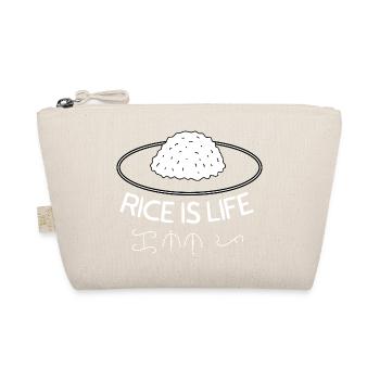 Rice Is Life Funny Food Lover Graphic Tee - Organic Pouch - nature - Front