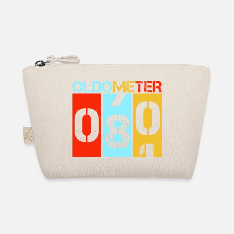 Oldometer 80 Turning 80 Retro Birthday Milestone Organic Pouch