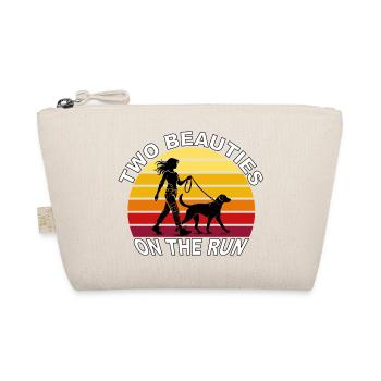 Two Beauties on the Run Hund Retro Design - Bio-Täschchen - Natur - Vorne