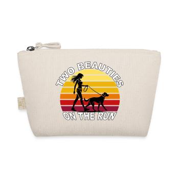 Two Beauties on the Run Hund Retro Design - Bio-Täschchen - Natur - Vorne