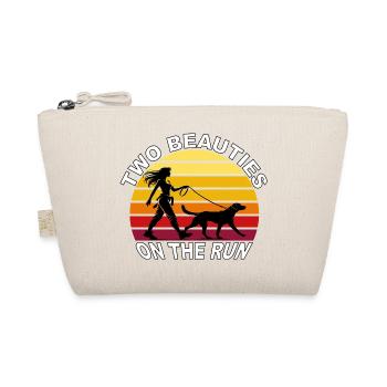 Two Beauties on the Run Hund Retro Design - Bio-Täschchen - Natur - Vorne