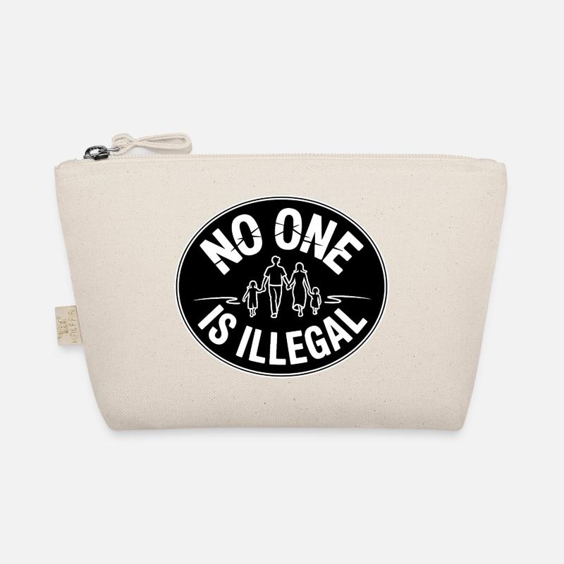 No Human Illegal - Refugees welcome Organic Pouch