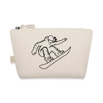 Motif de snowboard frais pour le snowboard féminin - Trousse biologique - nature - Devant