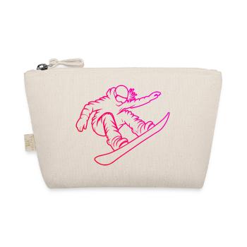 A motif only for snowboards for women - Organic Pouch - nature - Front