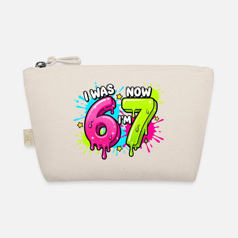 I Was 6 Now Im 7 Birthday Age Design Organic Pouch