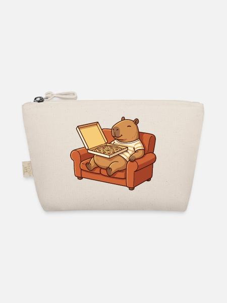 Canapé Capybara Pizza Animal Cozy Design - Trousse biologique - nature - Devant