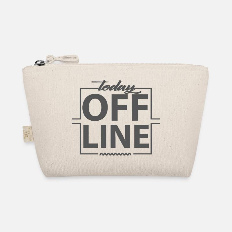 Today Offline Design Statement Spruch Minimal Bio-Täschchen