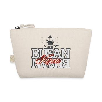 Busan Korea Leuchtturm Typografie Design - Bio-Täschchen - Natur - Vorne