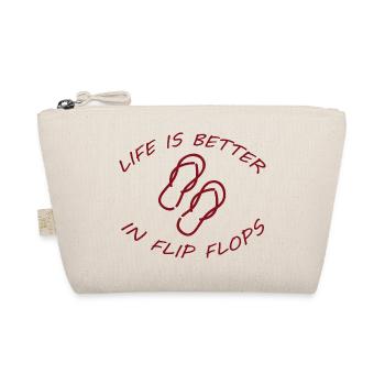 LIFE IS BETTER IN FLIP FLOPS - Bio-Täschchen - Natur - Vorne