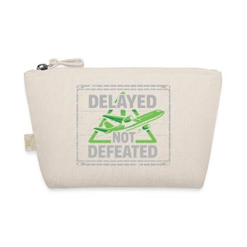 Travel anxiety humor, airport chaos, flying is - Organic Pouch - nature - Front