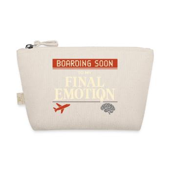 Travel anxiety humor, airport chaos, flying is - Organic Pouch - nature - Front