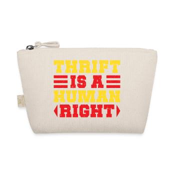 Thrift Shopper Is A Human Right Thrift Store - Organic Pouch - nature - Front