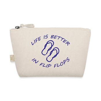 LIFE IS BETTER IN FLIP FLOPS - Bio-Täschchen - Natur - Vorne