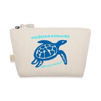 Sea Call Turtle Design - Organic Pouch - nature - Front