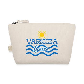 Varkiza Sun and Sea Waves Logo - Organic Pouch - nature - Front