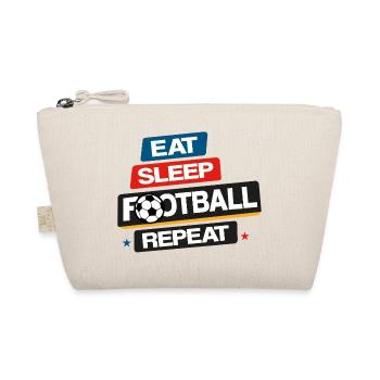 Eat_Sleep_Football_Repeat - Organic Pouch - nature - Front