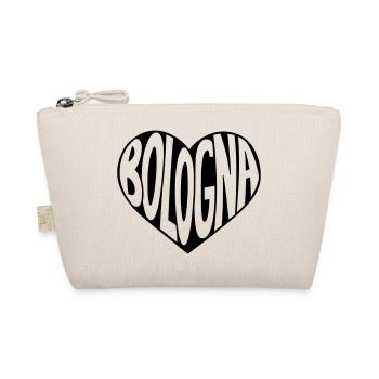 Typographie du cœur de Bologne - Trousse biologique - nature - Devant