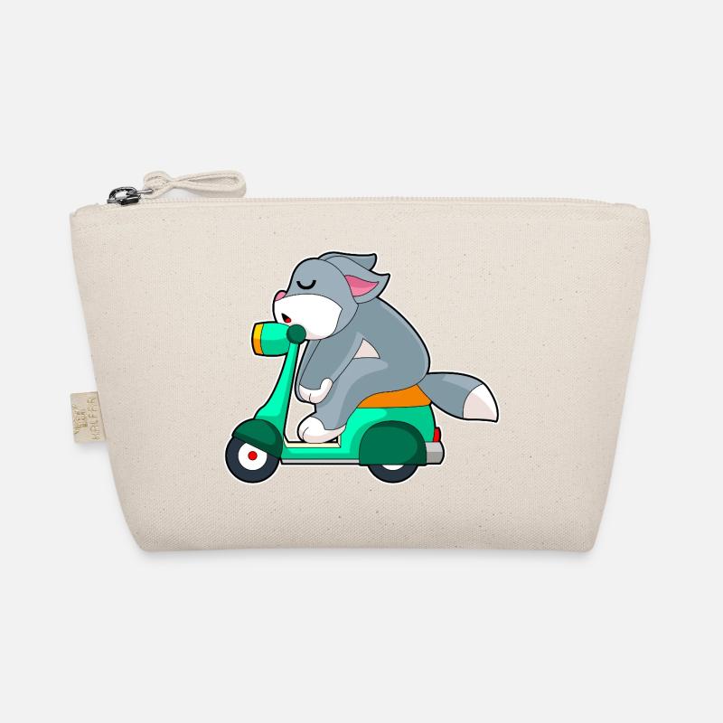 Katze Motorroller Bio-Täschchen