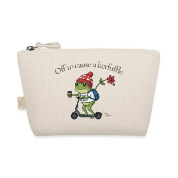 Frog on Scooter: Kerfuffle - Organic Pouch - nature - Front
