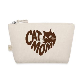 Cat Mom Cat Mom Retro Typo - Organic Pouch - nature - Front