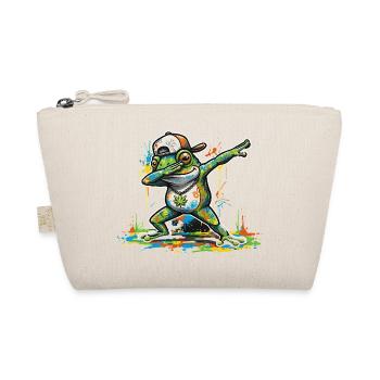 Funny Frog Dab Dance Graffiti Motif - Organic Pouch - nature - Front