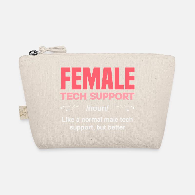 Tech Support Frau Definition IT Admin Computer Bio-Täschchen