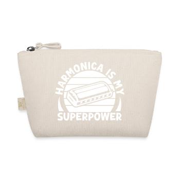 Harmonica Musican Is My Superpower Harmonica - Organic Pouch - nature - Front