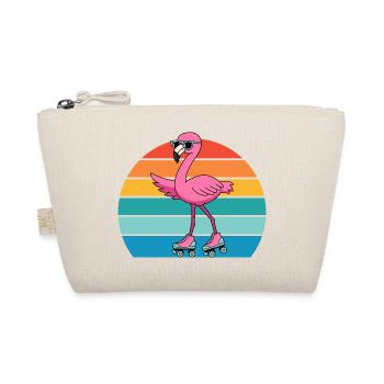 Flamant rose rétro exotique avec lunettes de soleil - Trousse biologique - nature - Devant