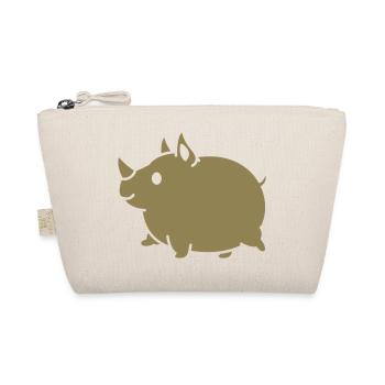 Nashorn süß Cartoon Silhouette - Bio-Täschchen - Natur - Vorne