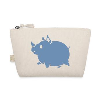  Nashorn süß Cartoon Silhouette - Bio-Täschchen - Natur - Vorne