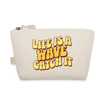 Life Is A Wave Catch It - Bio-Täschchen - Natur - Vorne